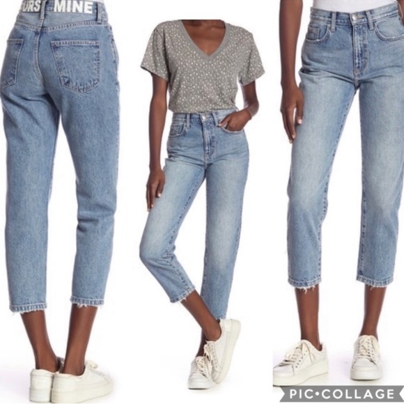 Current/Elliott Denim - Current / Elliot yours mine straight crop distressed jeans 31